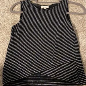 Madewell Black and white crop top